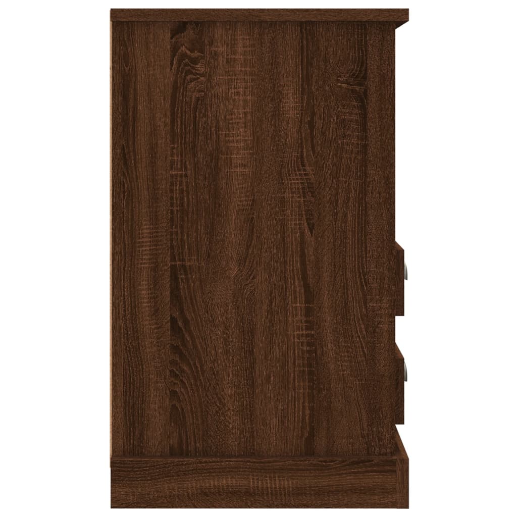 Nattbord 2 stk brun eik 43x36x60 cm