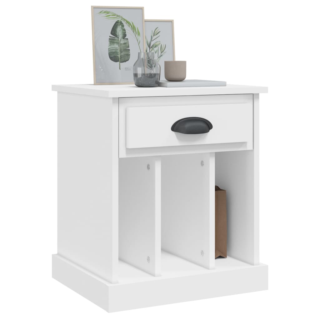 Nattbord 2 stk hvit 43x36x50