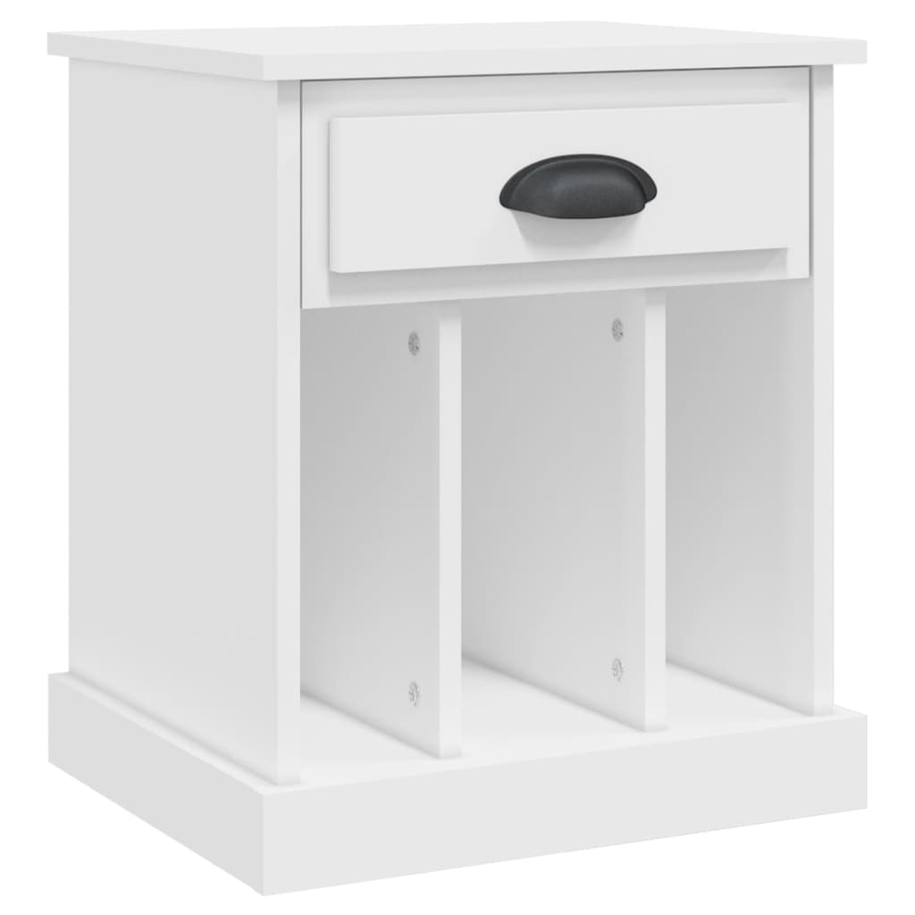 Nattbord 2 stk hvit 43x36x50