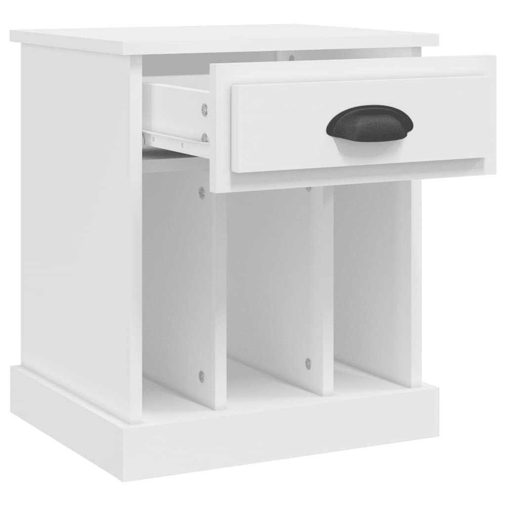 Nattbord 2 stk hvit 43x36x50