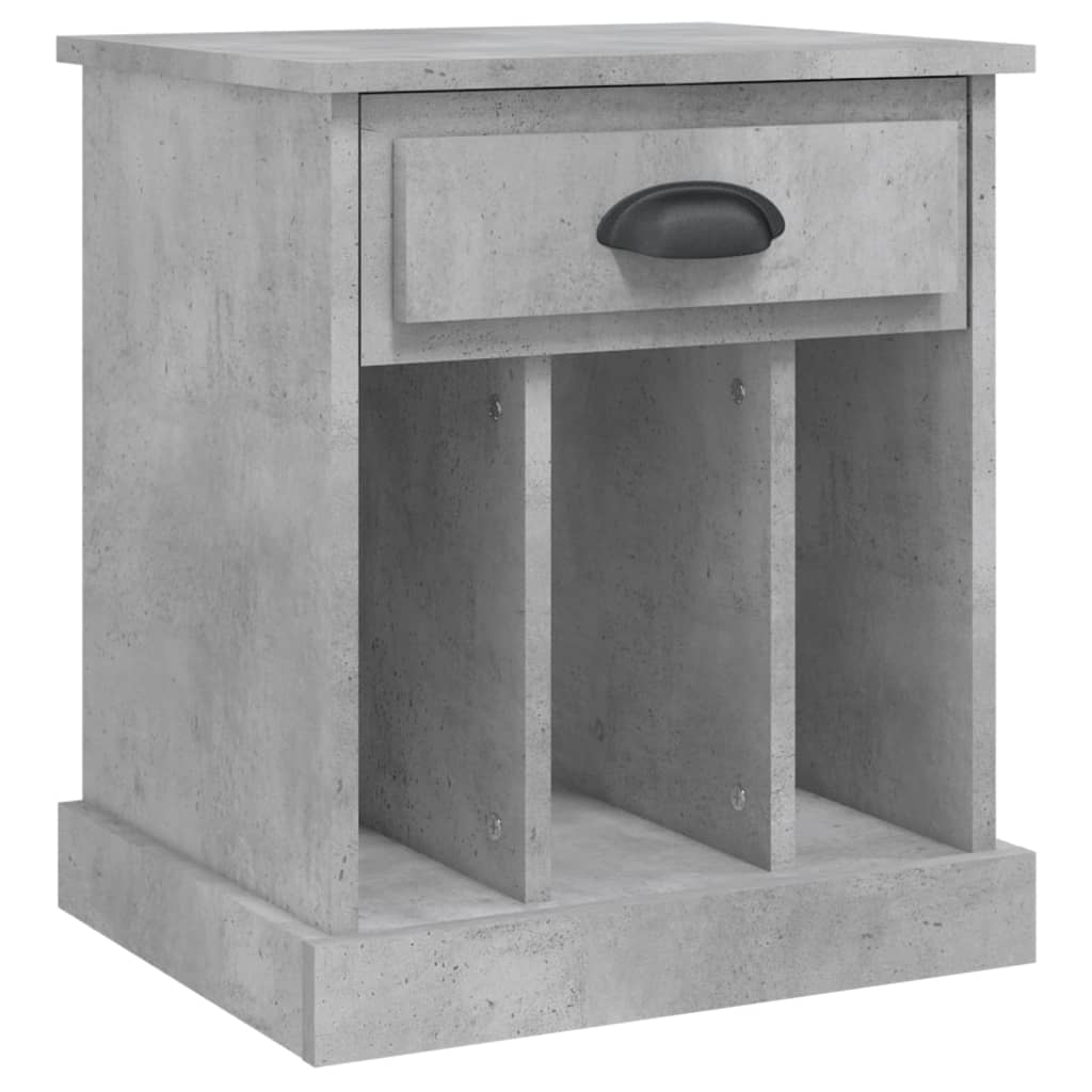 Nattbord 2 stk betonggrå 43x36x50 cm