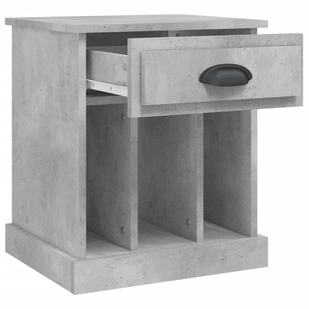Nattbord 2 stk betonggrå 43x36x50 cm