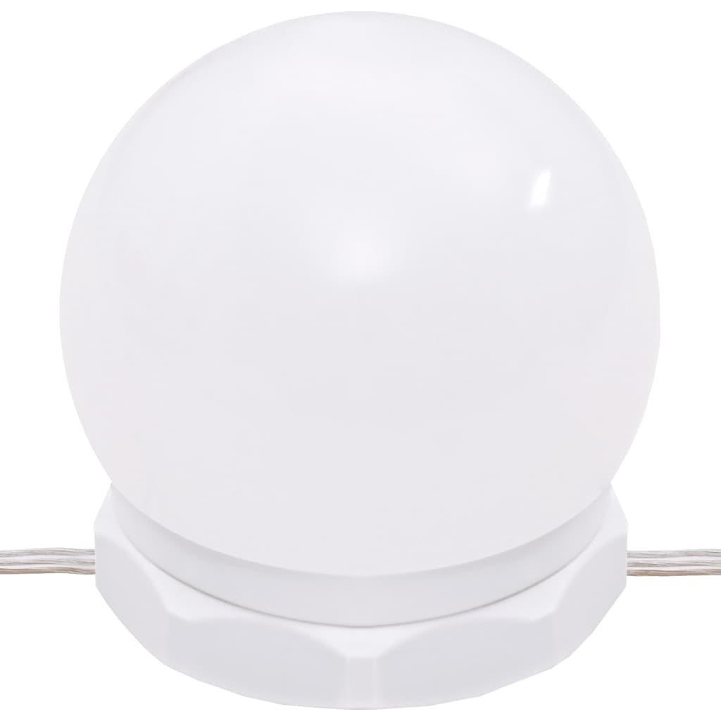 Sminkebord med LED brun eik 90x50x132,5 cm konstruert tre