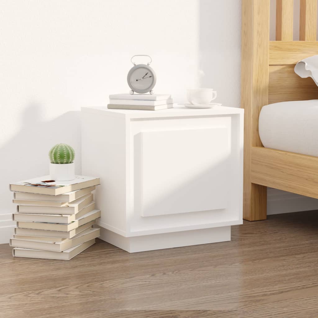 Nattbord 2 stk hvit 44x35x45 cm konstruert tre