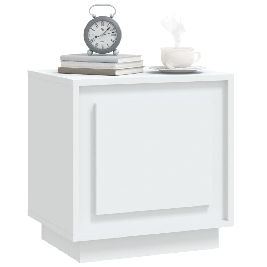 Nattbord 2 stk hvit 44x35x45 cm konstruert tre