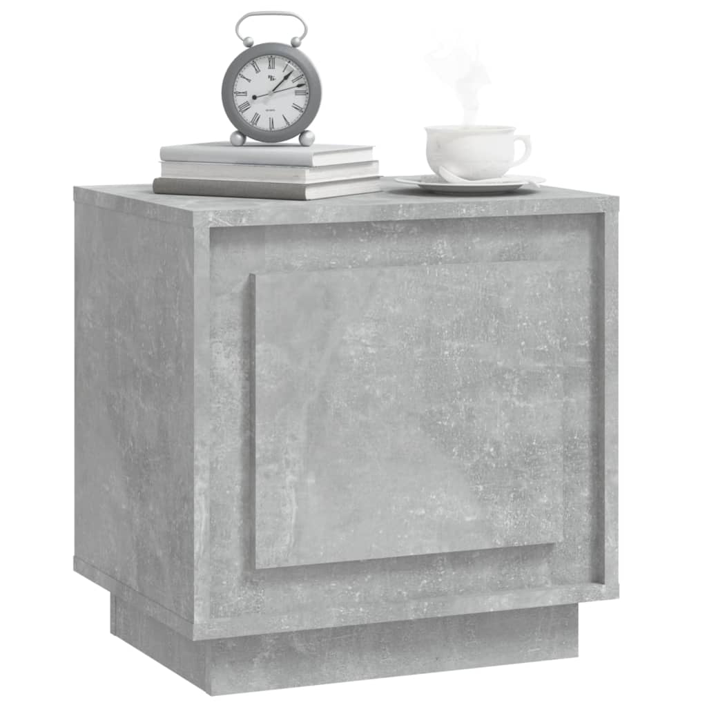 Nattbord 2 stk betonggrå 44x35x45 cm konstruert tre