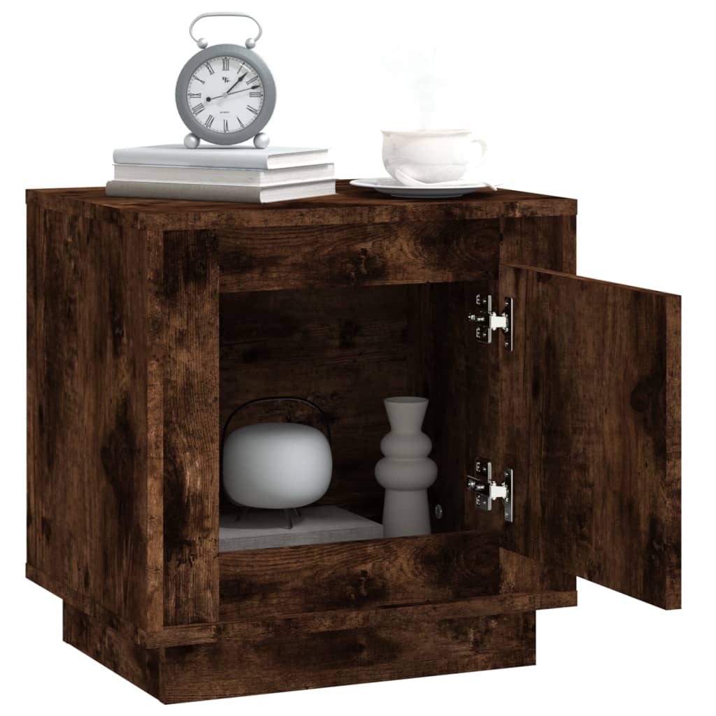 Nattbord 2 stk røkt eik 44x35x45 cm konstruert tre