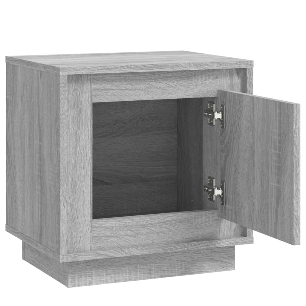 Nattbord 2 stk grå sonoma 44x35x45 cm konstruert tre