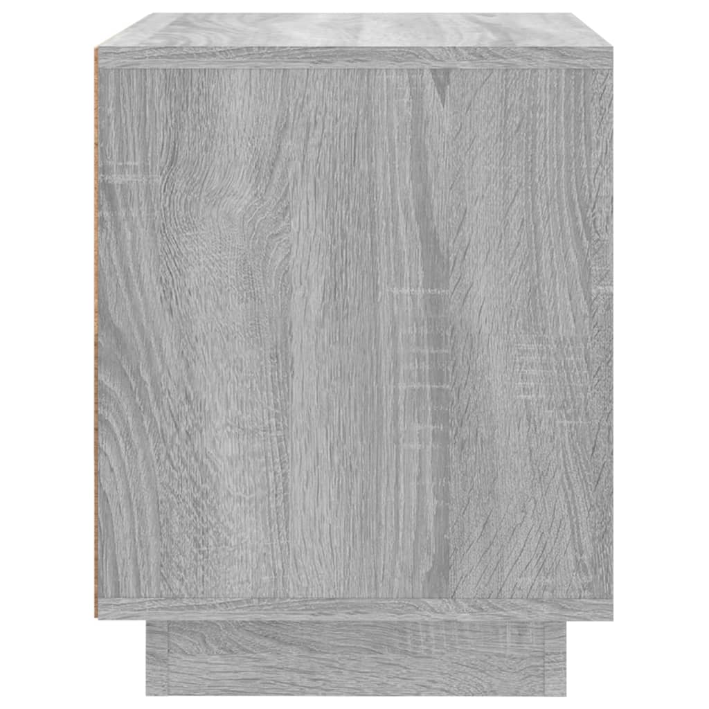 Nattbord 2 stk grå sonoma 44x35x45 cm konstruert tre