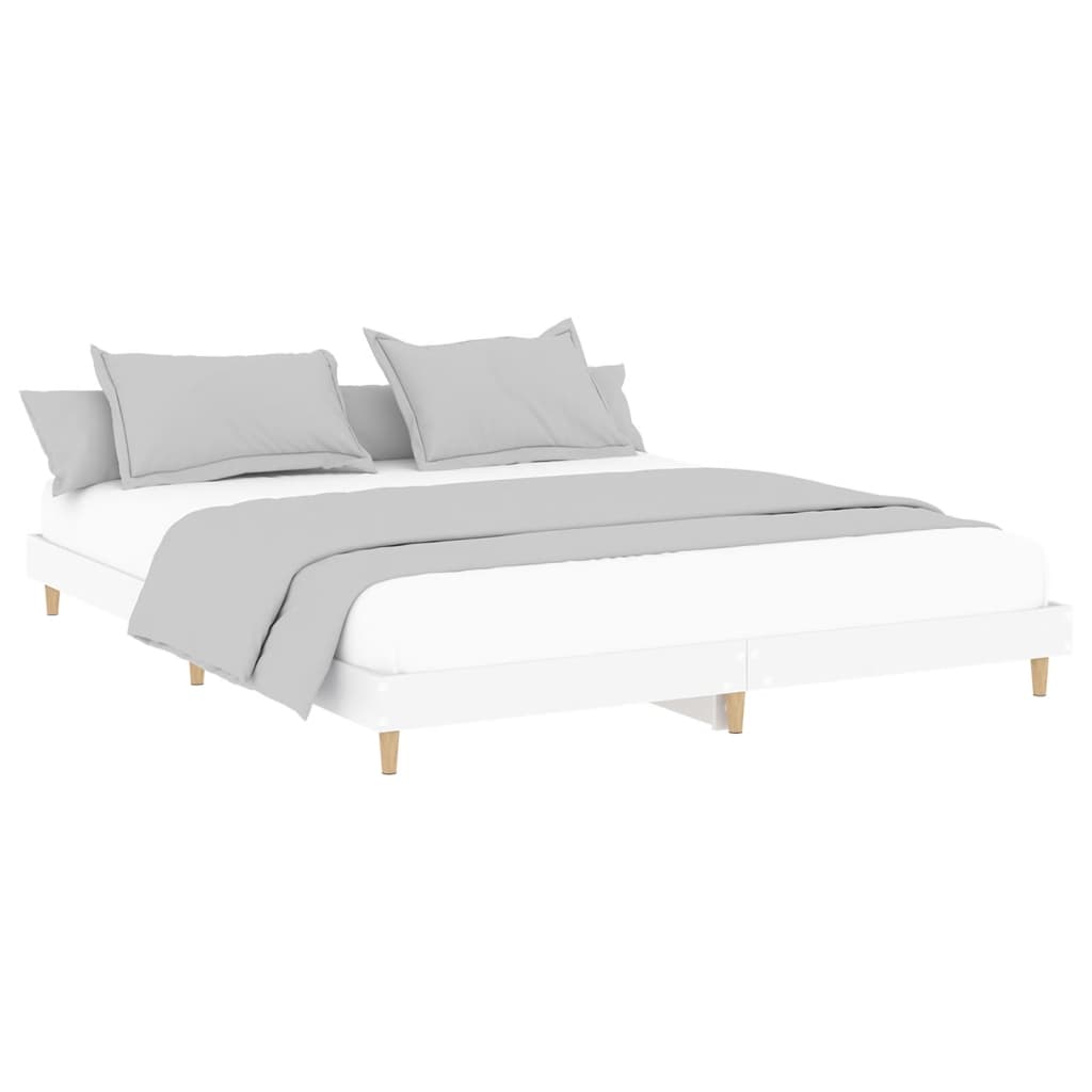 Sengeramme hvit 180x200 cm konstruert tre