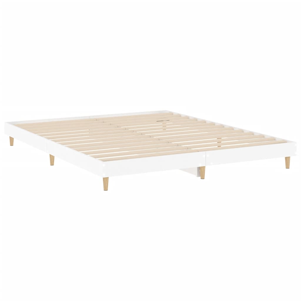 Sengeramme hvit 180x200 cm konstruert tre