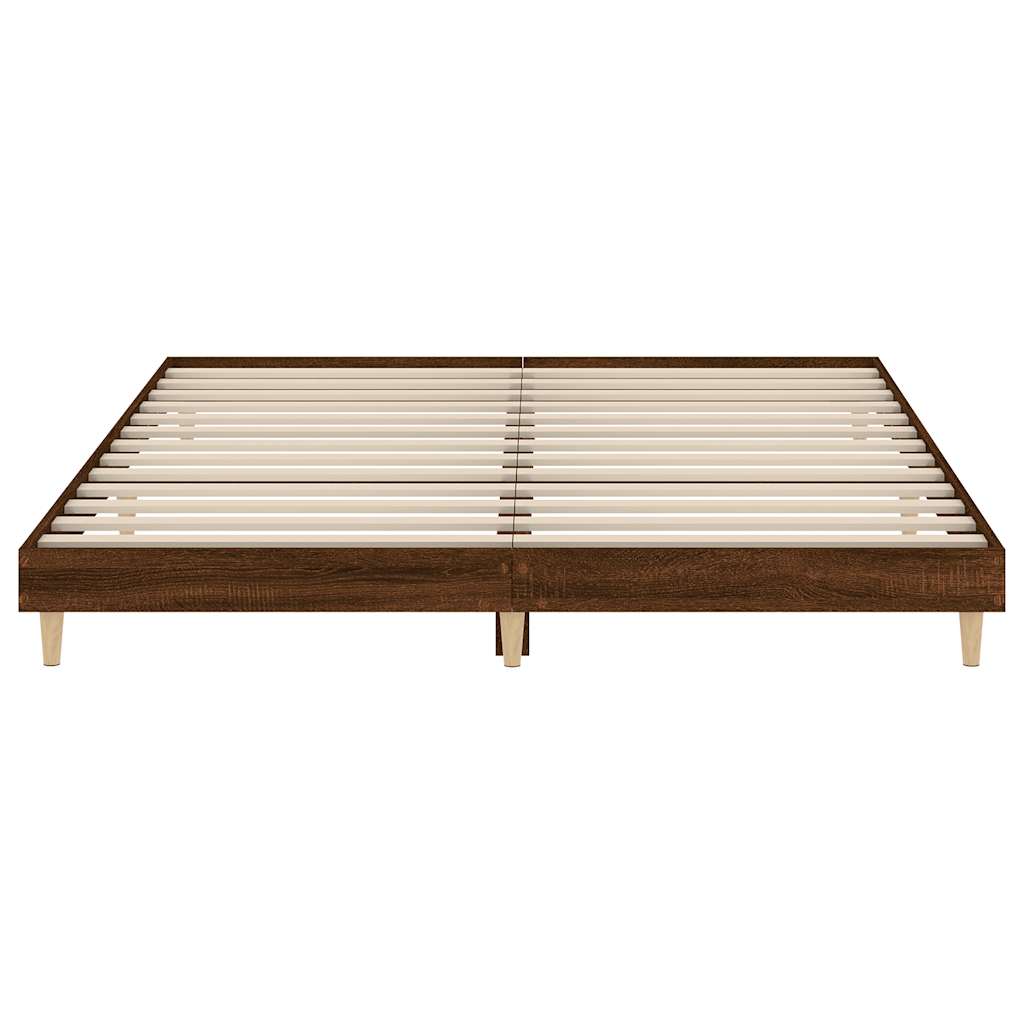 Sengeramme brun eik 120x200 cm konstruert tre