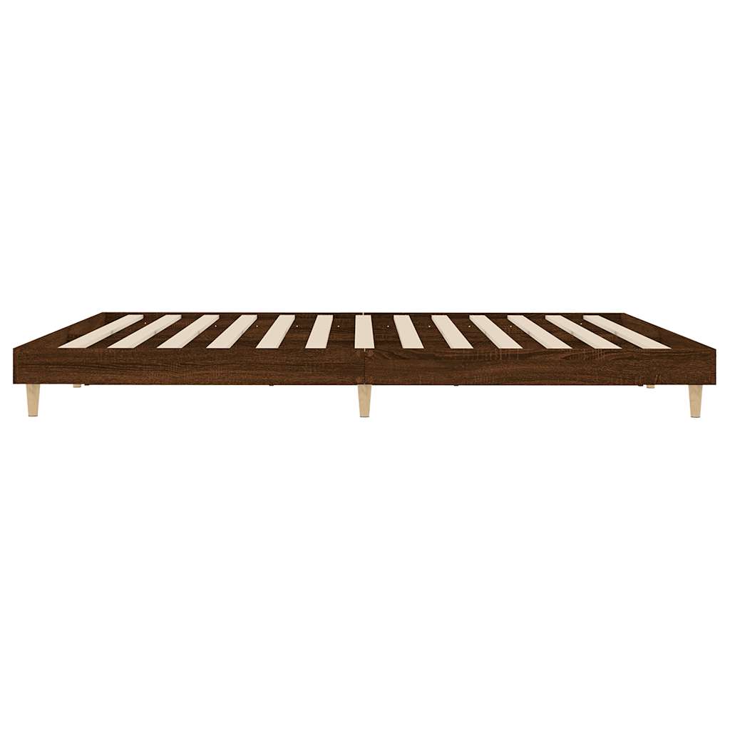 Sengeramme brun eik 120x200 cm konstruert tre