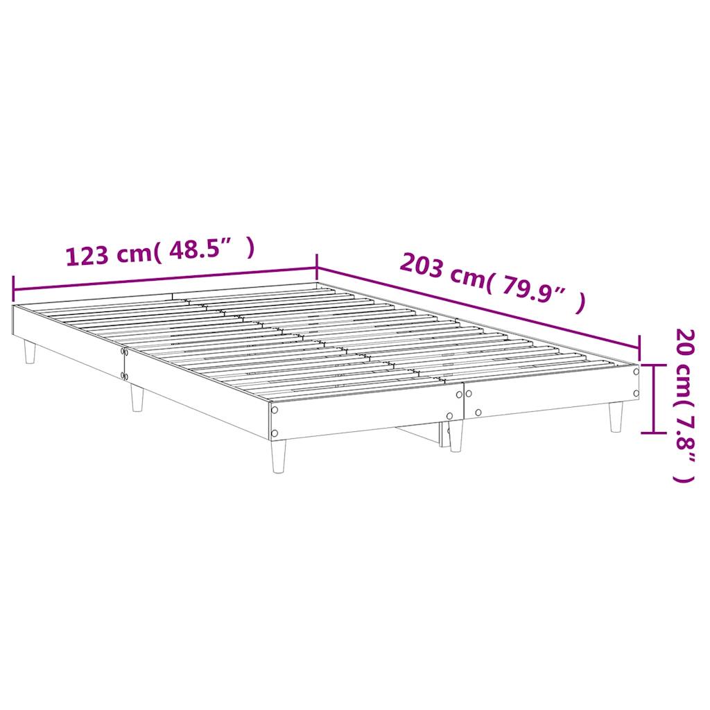 Sengeramme brun eik 120x200 cm konstruert tre