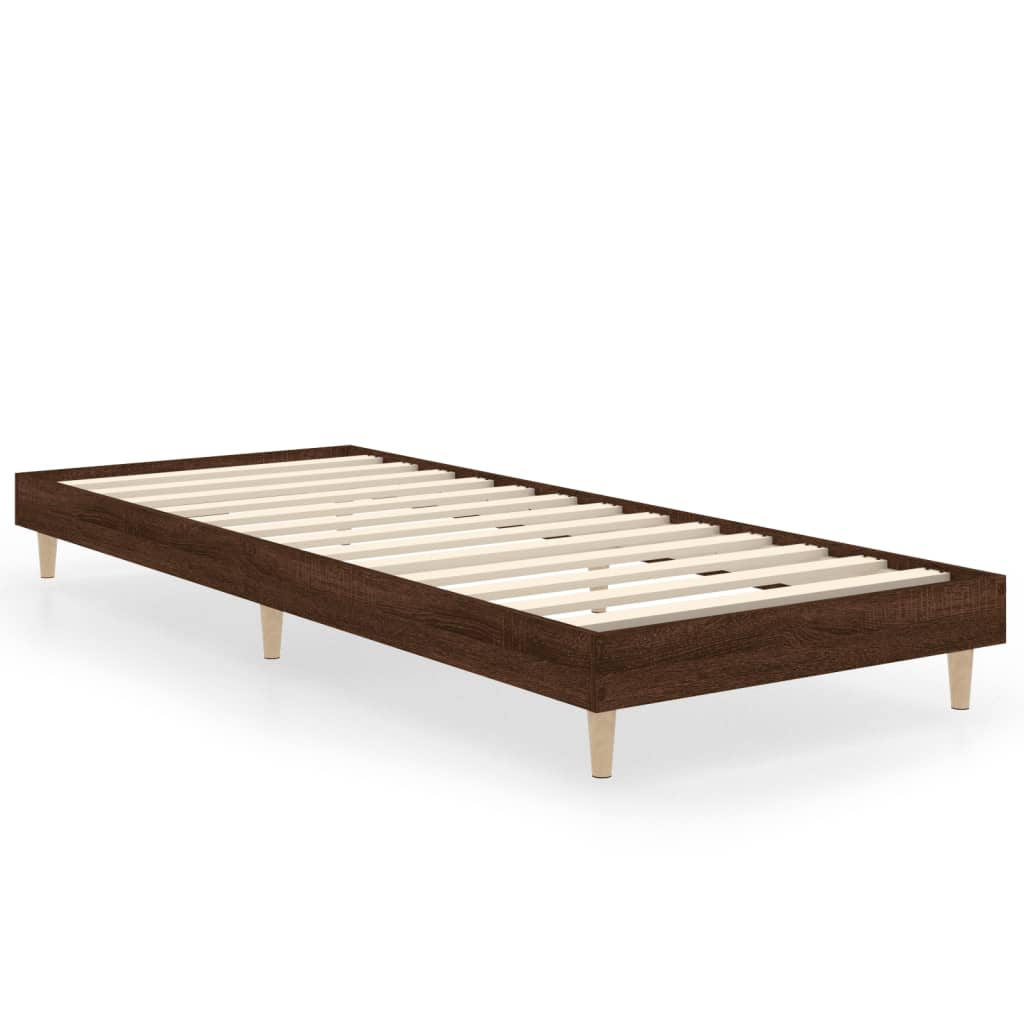 Sengeramme brun eik 75x190 cm konstruert tre