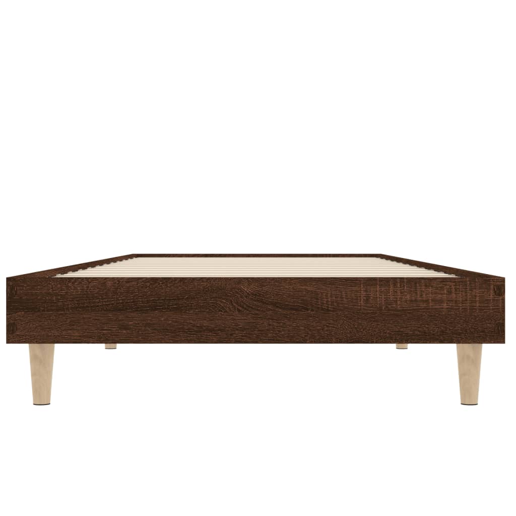 Sengeramme brun eik 75x190 cm konstruert tre