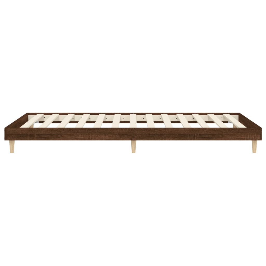 Sengeramme brun eik 75x190 cm konstruert tre