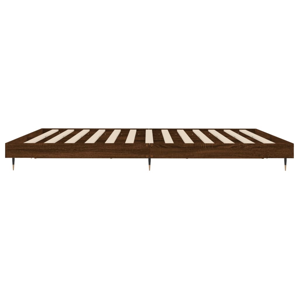 Sengeramme brun eik 120x200 cm konstruert tre