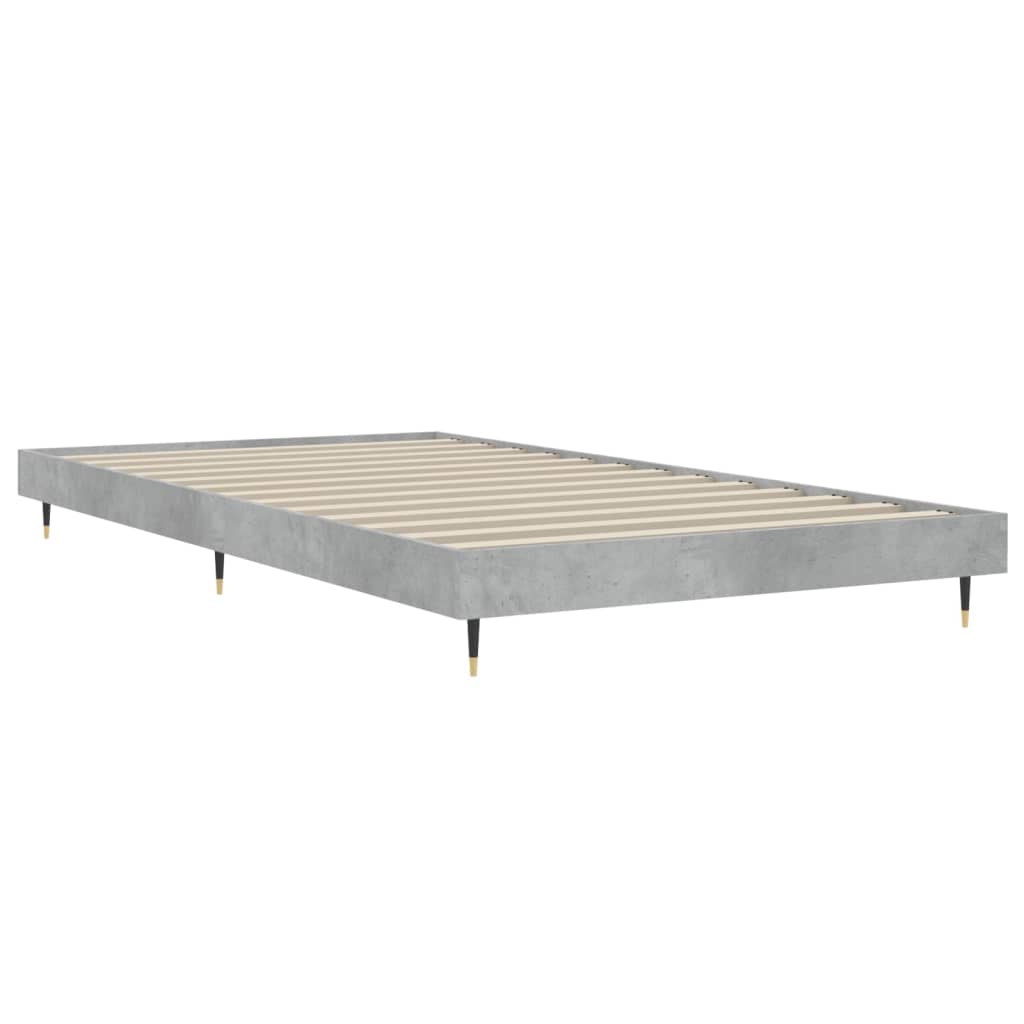 Sengeramme betonggrå 100x200 cm konstruert tre
