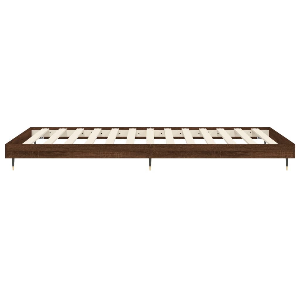 Sengeramme brun eik 100x200 cm konstruert tre