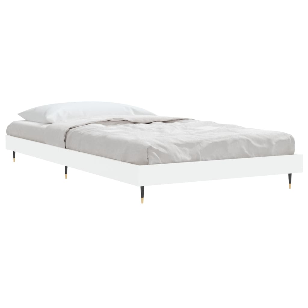 Sengeramme hvit 90x200 cm konstruert tre
