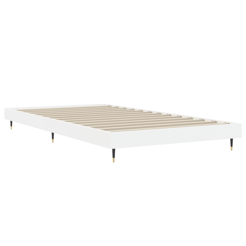 Sengeramme hvit 90x200 cm konstruert tre