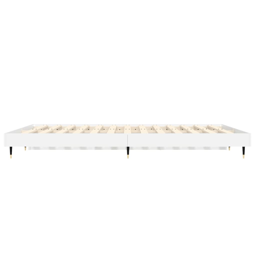 Sengeramme hvit 135x190 cm konstruert tre