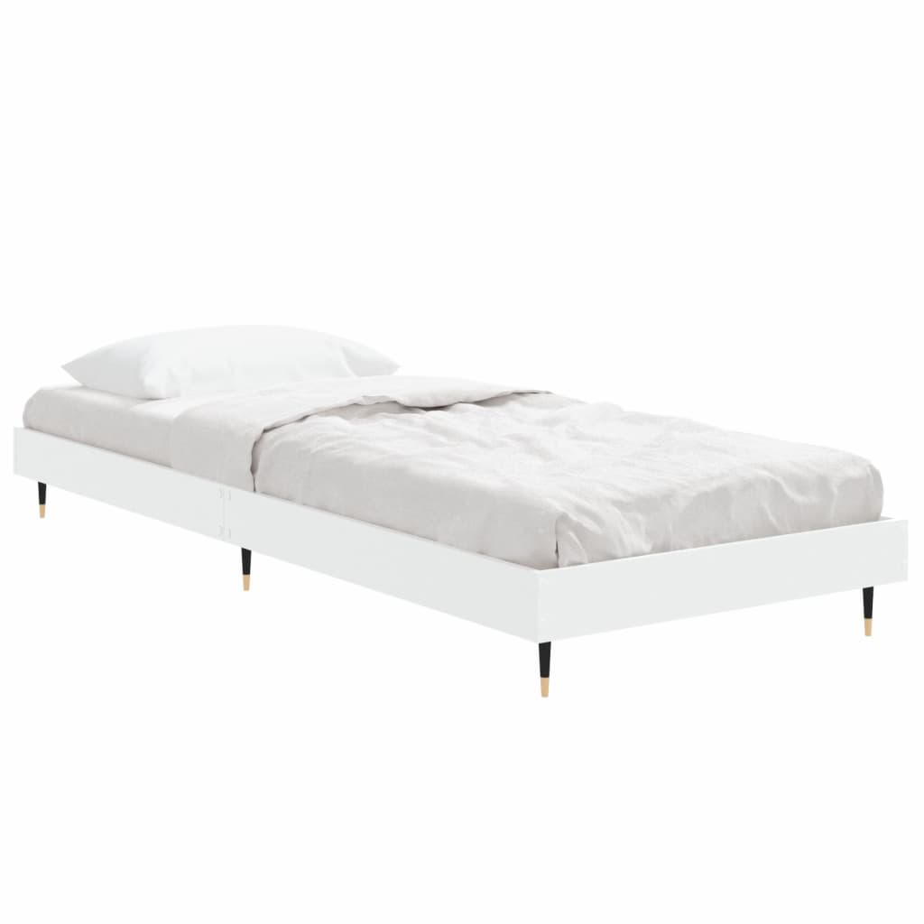 Sengeramme hvit 75x190 cm konstruert tre