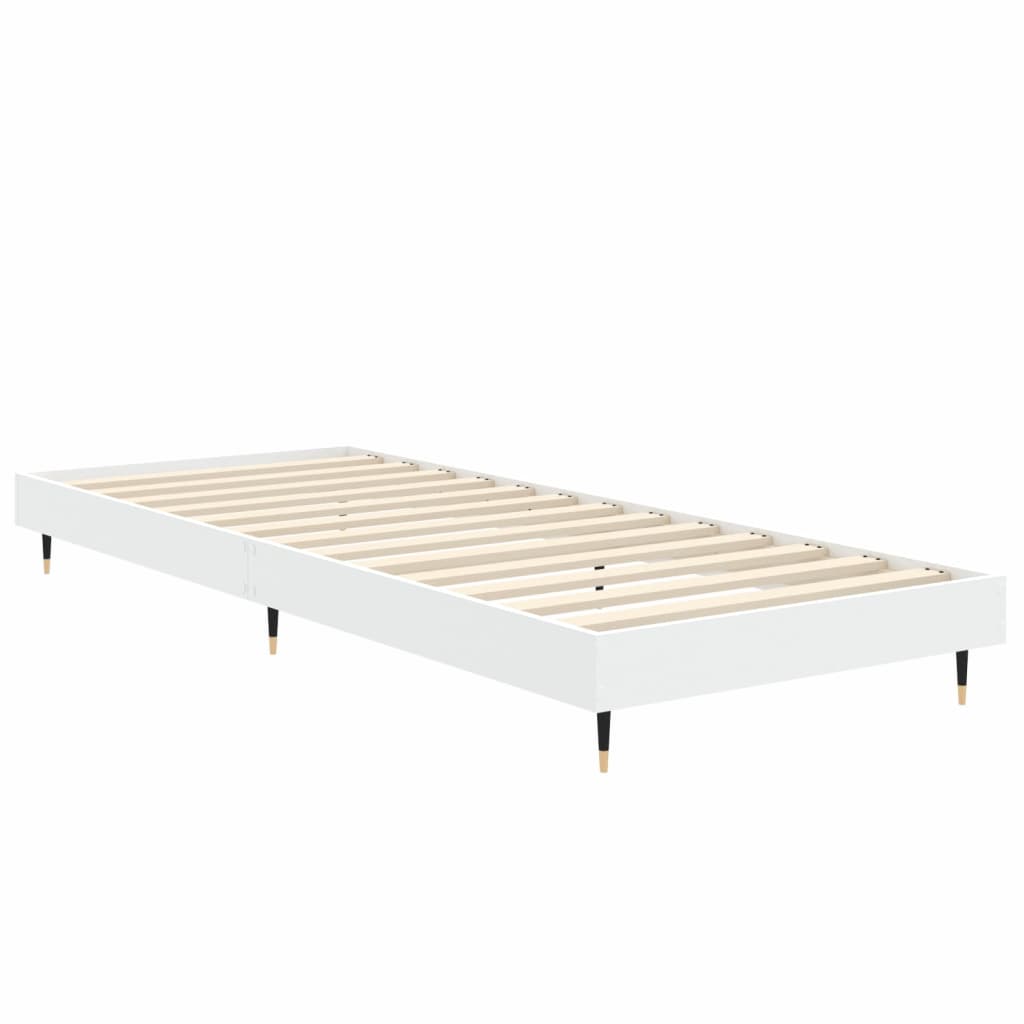 Sengeramme hvit 75x190 cm konstruert tre