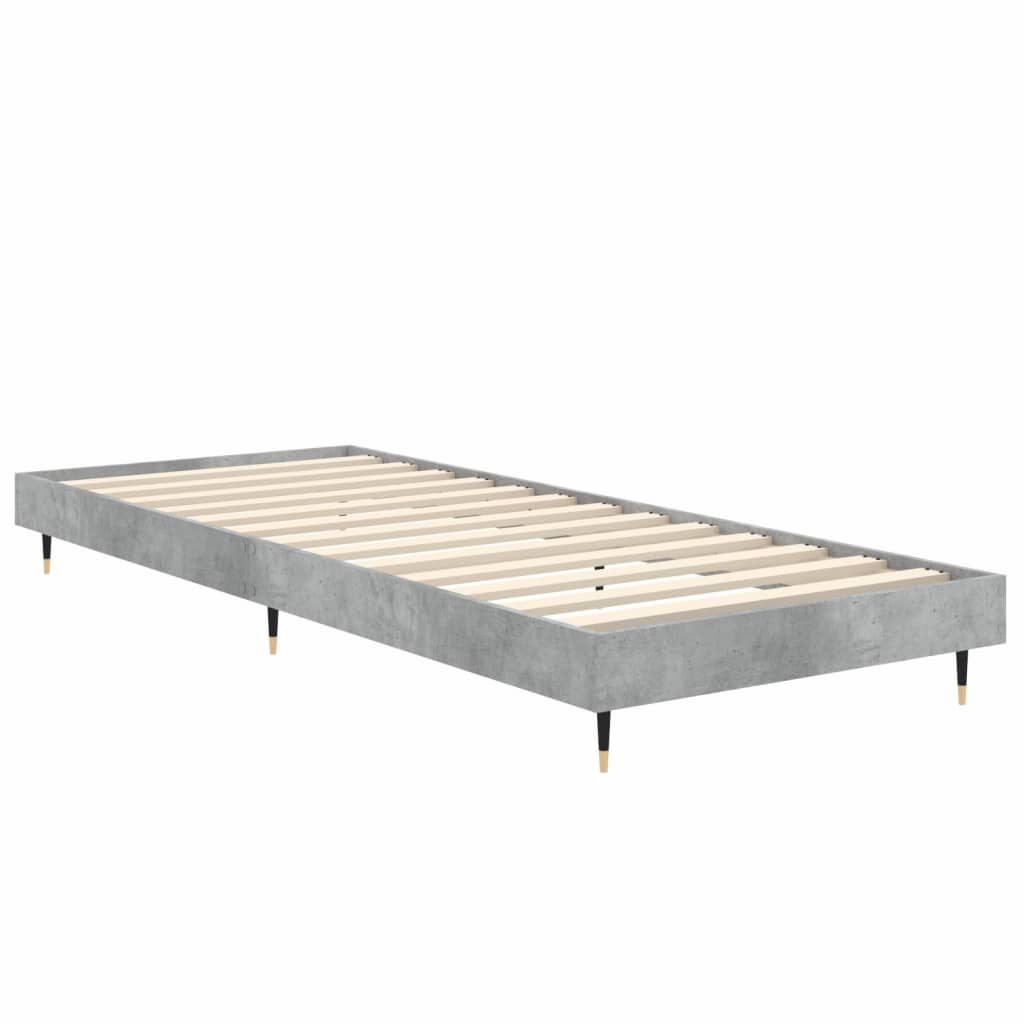 Sengeramme betonggrå 75x190 cm konstruert tre
