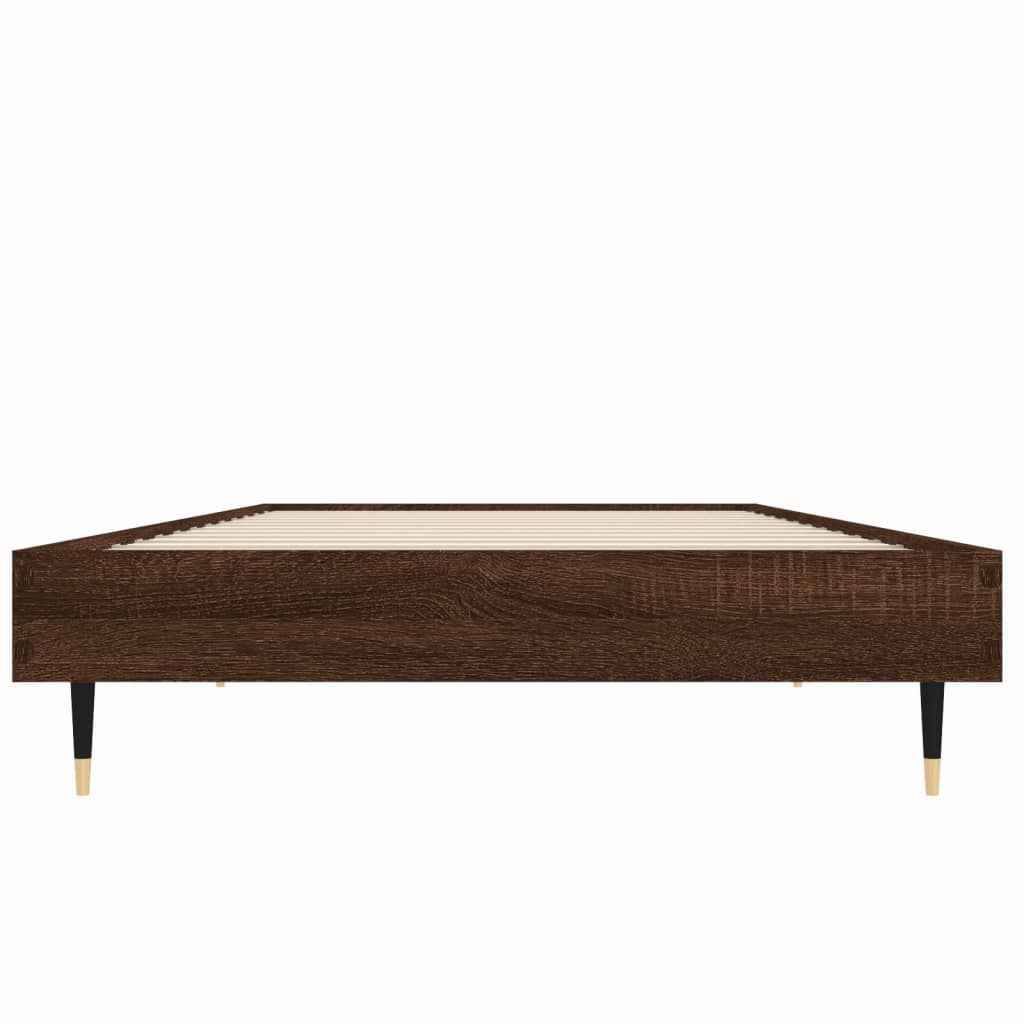 Sengeramme brun eik 75x190 cm konstruert tre