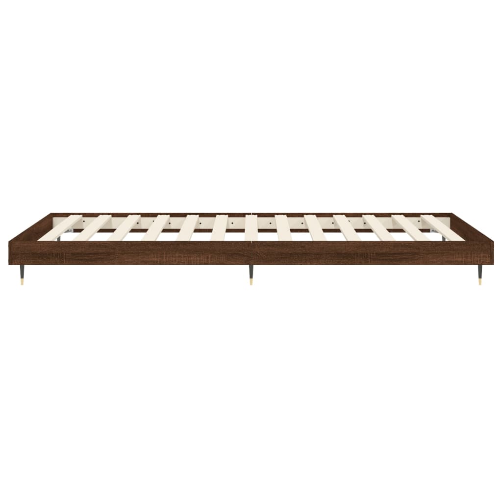 Sengeramme brun eik 75x190 cm konstruert tre
