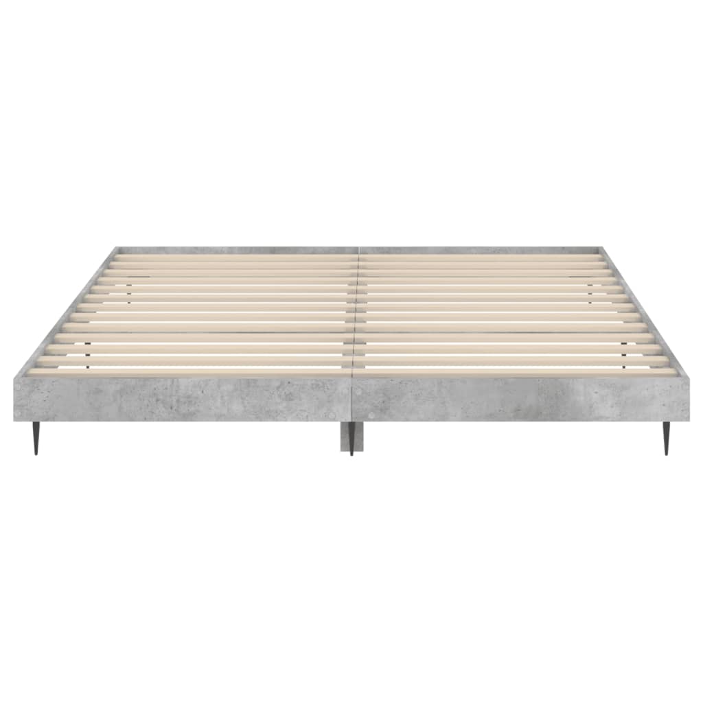 Sengeramme betonggrå 200x200 cm konstruert tre