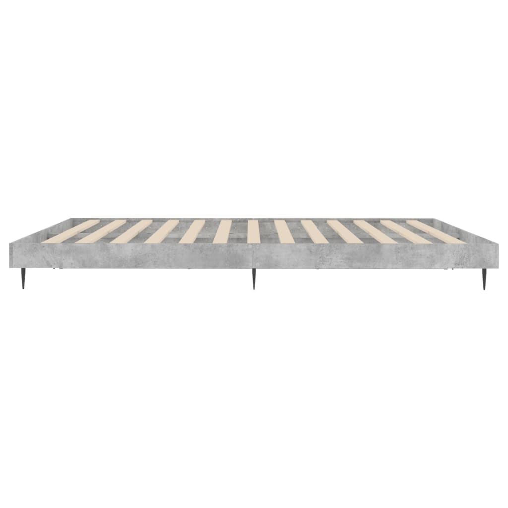 Sengeramme betonggrå 200x200 cm konstruert tre