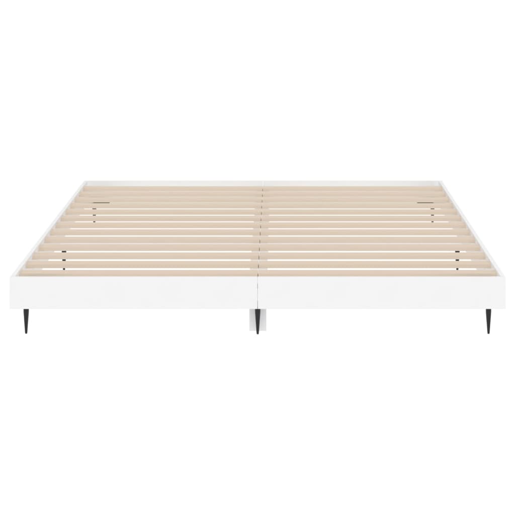 Sengeramme hvit 150x200 cm konstruert tre
