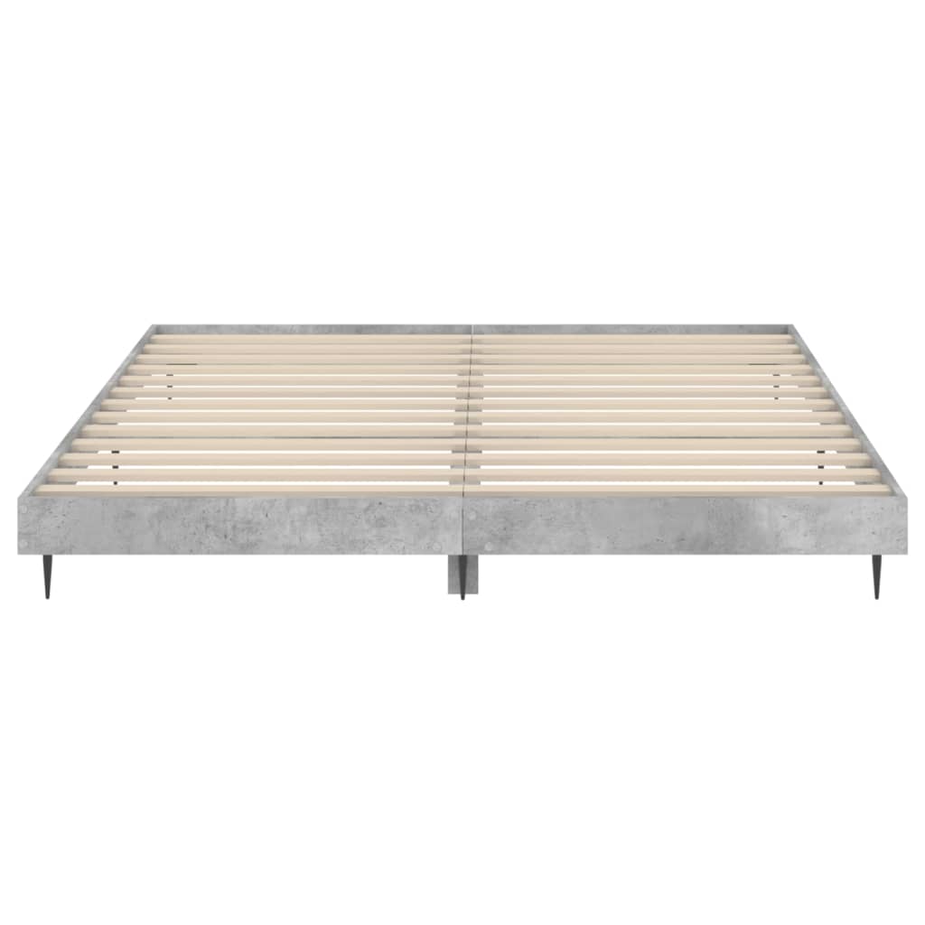 Sengeramme betonggrå 140x200 cm konstruert tre