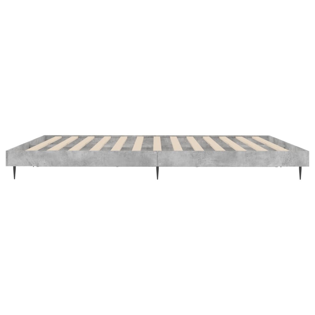 Sengeramme betonggrå 140x200 cm konstruert tre