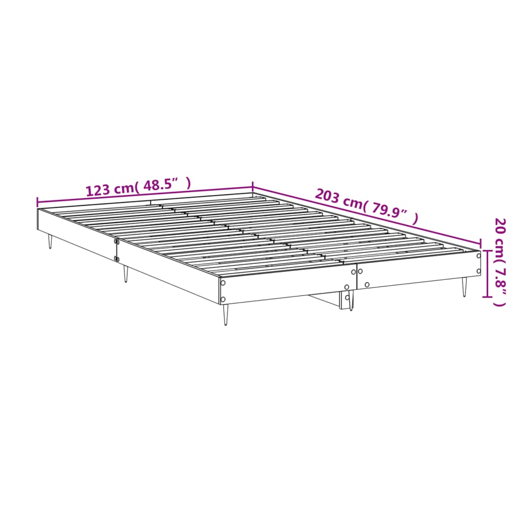 Sengeramme betonggrå 120x200 cm konstruert tre