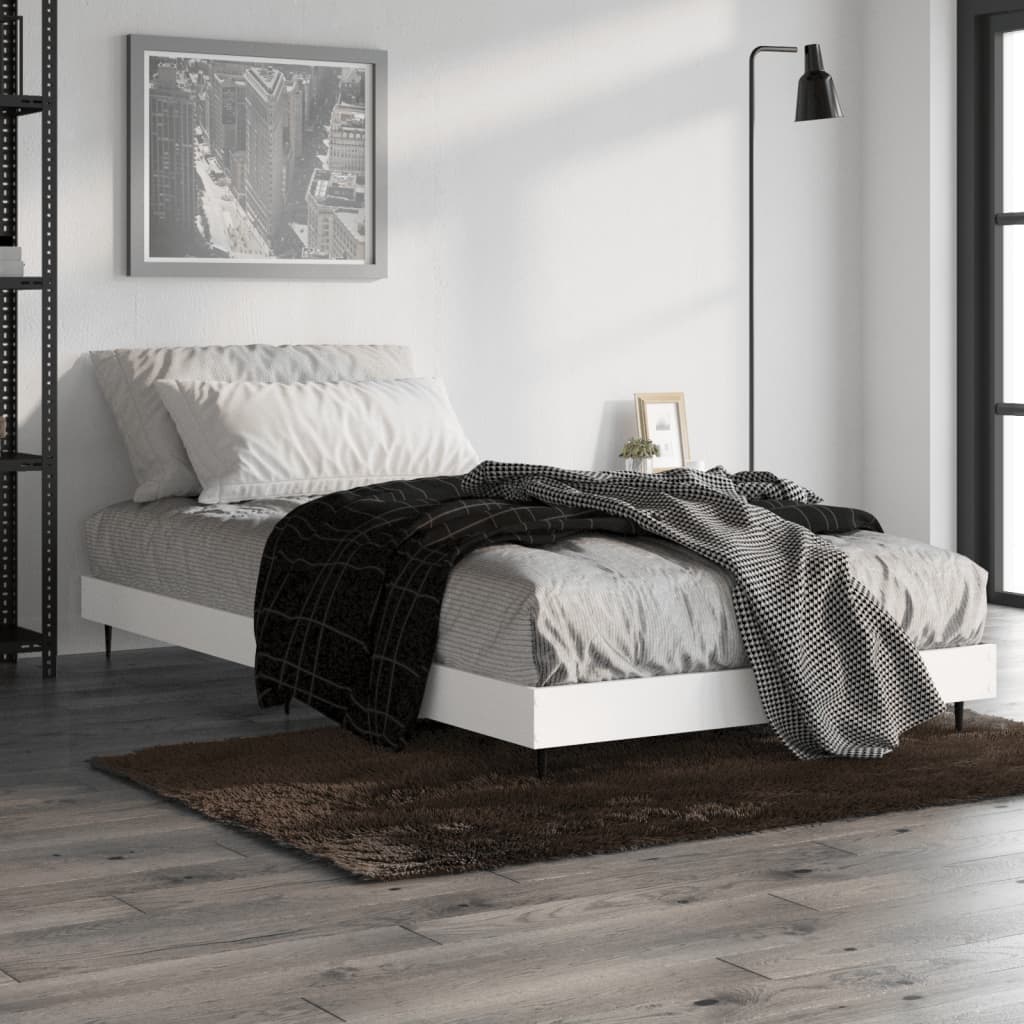 Sengeramme hvit 100x200 cm konstruert tre