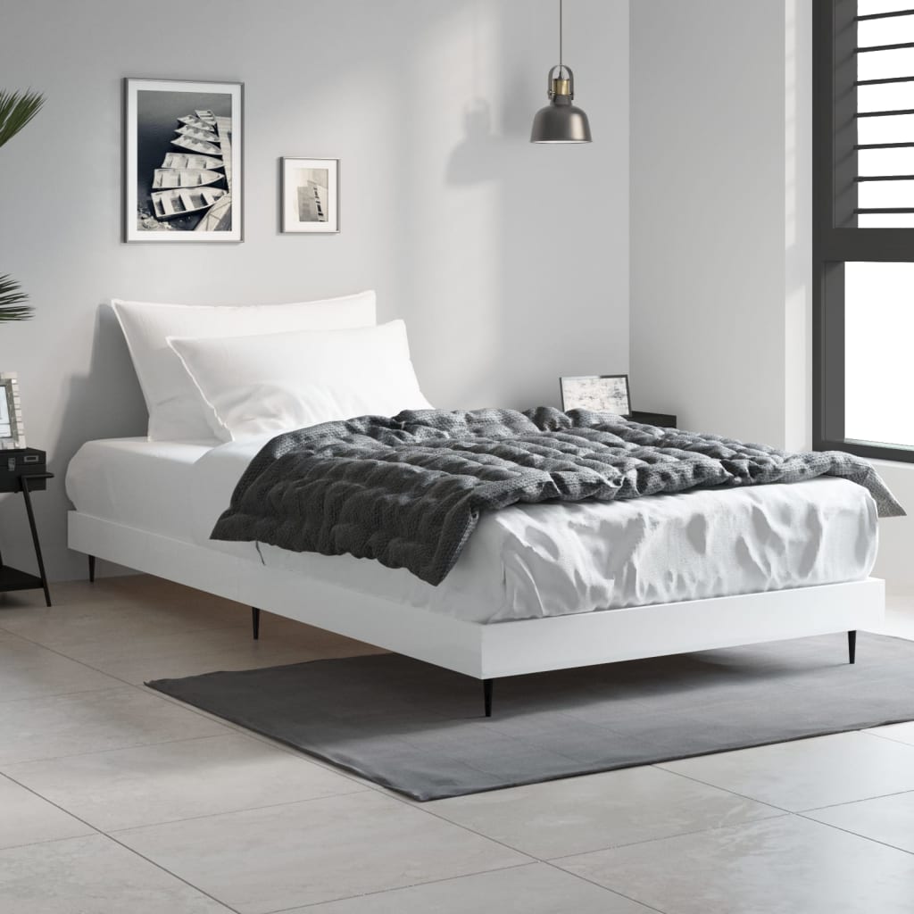 Sengeramme hvit 100x200 cm konstruert tre