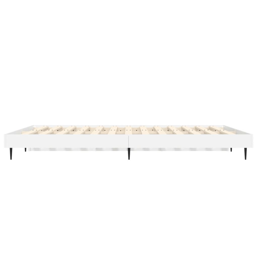 Sengeramme hvit 140x190 cm konstruert tre