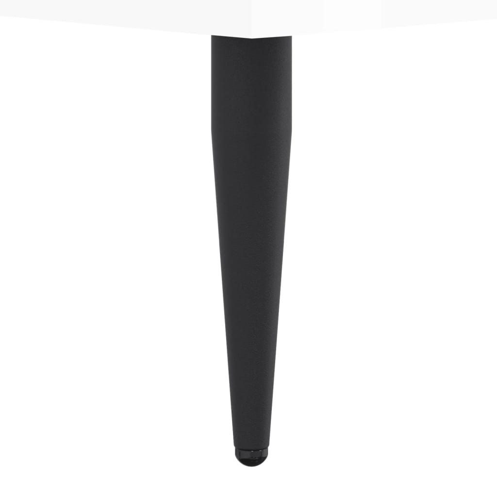 Sengeramme høyglans hvit 140x190 cm konstruert tre