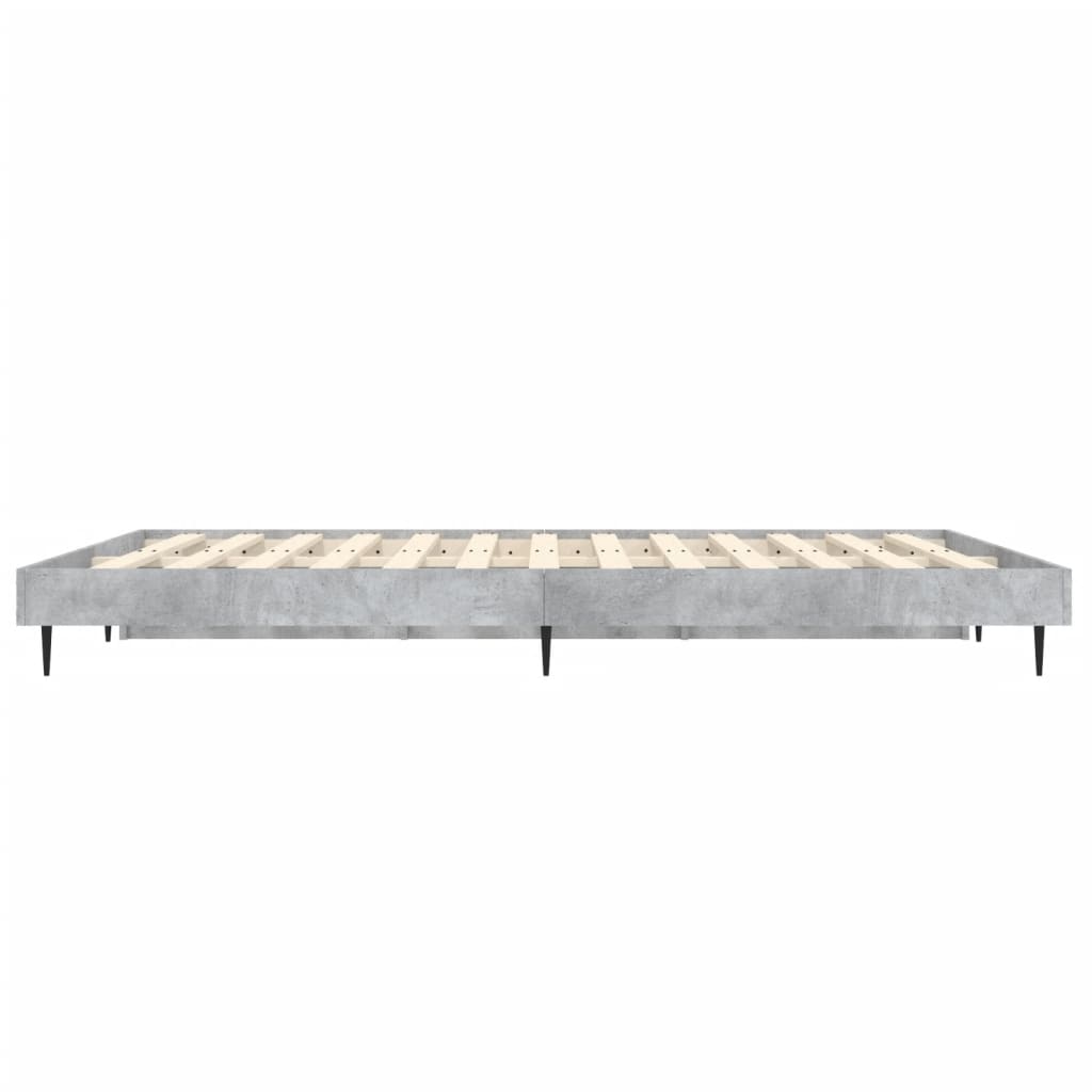 Sengeramme betonggrå 140x190 cm konstruert tre