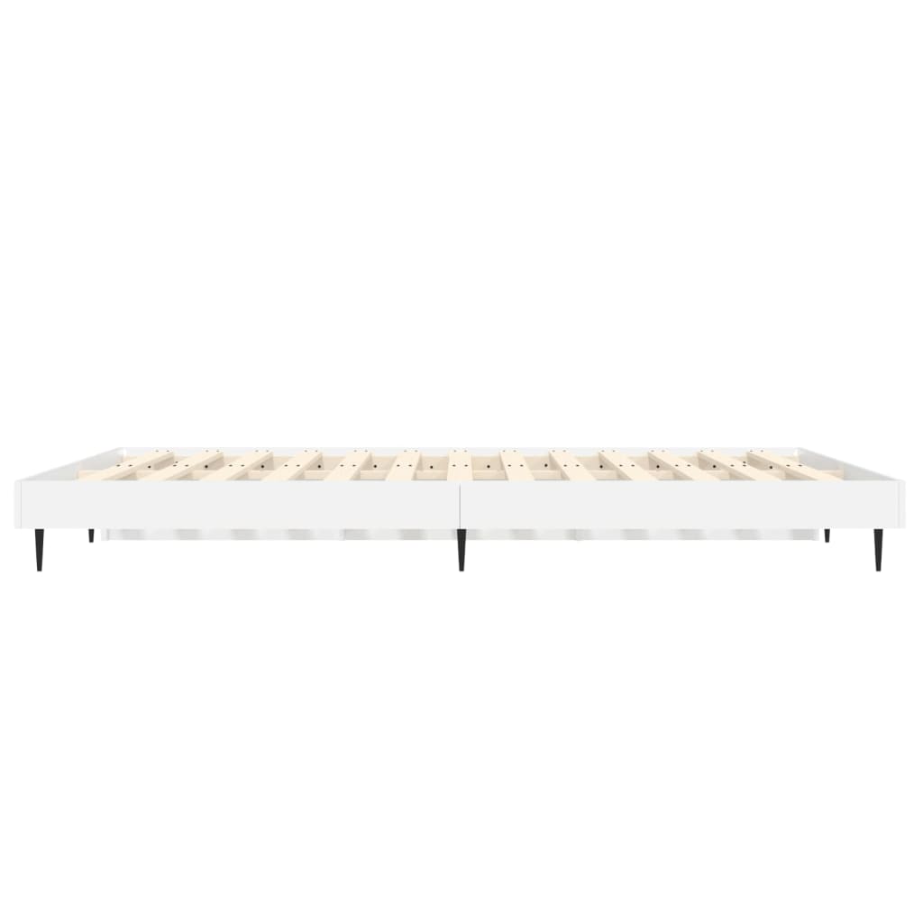 Sengeramme hvit 120x190 cm konstruert tre