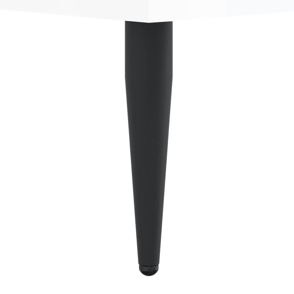 Sengeramme høyglans hvit 75x190 cm konstruert tre
