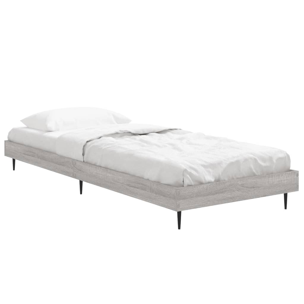 Sengeramme grå sonoma 75x190 cm konstruert tre