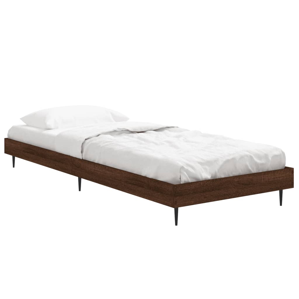 Sengeramme brun eik 75x190 cm konstruert tre
