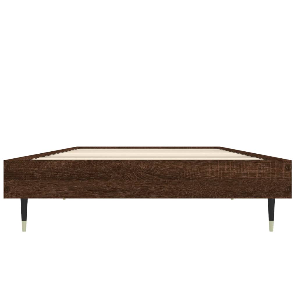 Sengeramme brun eik 75x190 cm konstruert tre