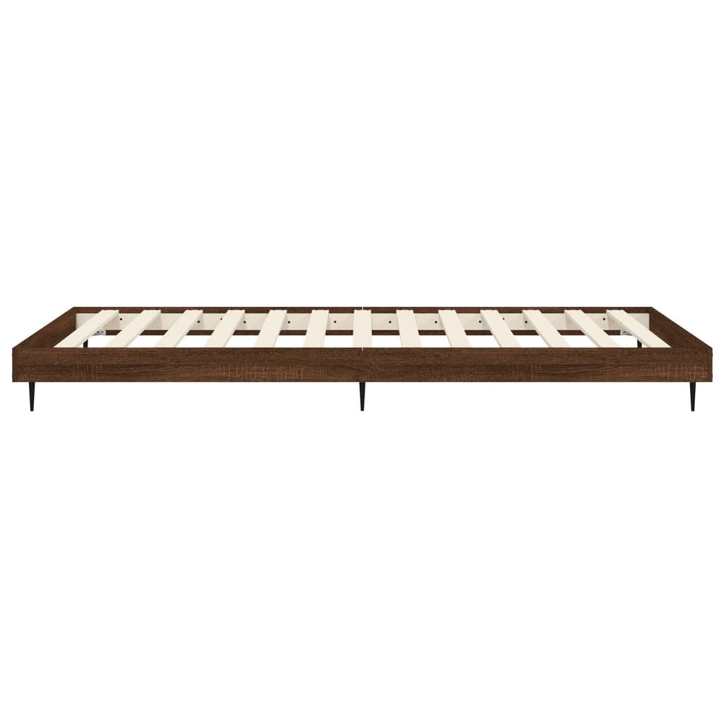 Sengeramme brun eik 75x190 cm konstruert tre