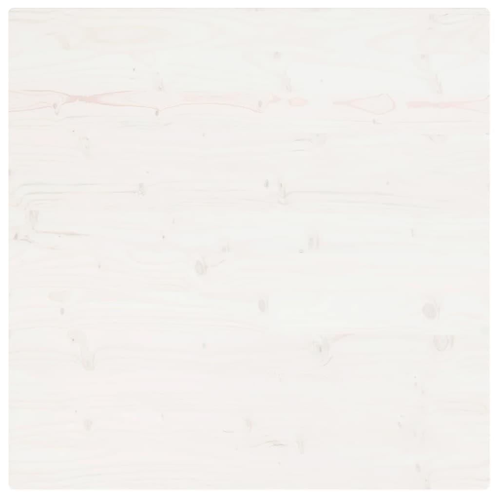 Bordplate hvit 70x70x2,5 cm heltre furu rektangulær